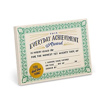 portada Em & Friends Everyday Achievement Adult Award Paper Certificate Note pad (en Inglés)