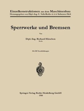 portada Sperrwerke Und Bremsen (Einzelkonstruktionen aus dem Maschinenbau)