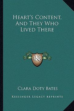 portada heart's content, and they who lived there (en Inglés)