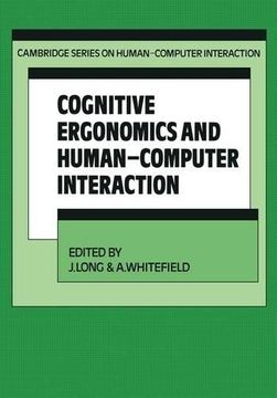portada Cognitive Ergonomics and Human-Computer Interaction Paperback (Cambridge Series on Human-Computer Interaction) (in English)