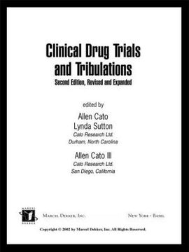 portada clinical drug trials and tribulations, revised and expanded (in English)