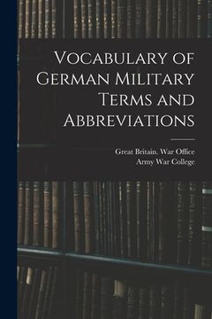 portada Vocabulary of German Military Terms and Abbreviations