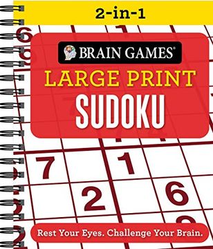 portada Brain Games 2-In-1 Large Print Sudoku: Rest Your Eyes. Challenge Your Brain. (en Inglés)