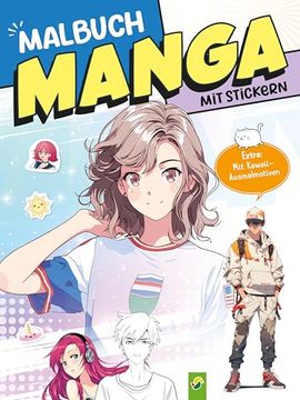 portada Extra Dickes Manga-Malbuch mit Stickern zum Kreativsein und Entspannen f? R Alle Manga-Fans! (en Alemán)