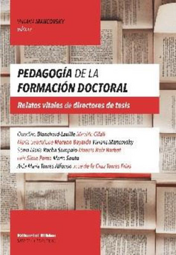 portada Pedagogía de la Formación Doctoral - Relatos Vitales de Directores de Tesis