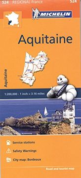 portada Michelin Regional Maps: France: Aquitaine Map 524 (Michelin Regional France)