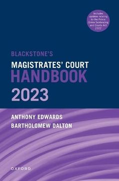 portada Blackstone's Magistrates' Court Handbook 2023 (en Inglés)