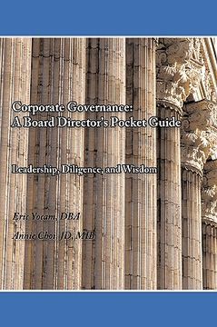portada corporate governance: a board director's pocket guide: leadership, diligence, and wisdom (en Inglés)