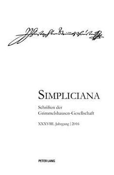 portada Simpliciana XXXVIII (2016) (en Alemán)