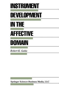 portada Instrument Development in the Affective Domain