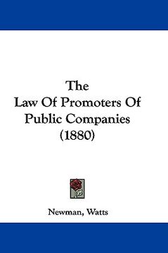 portada the law of promoters of public companies (1880)