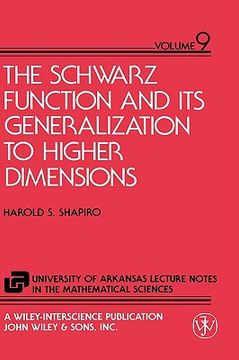 portada the schwarz function and its generalization to higher dimensions (en Inglés)