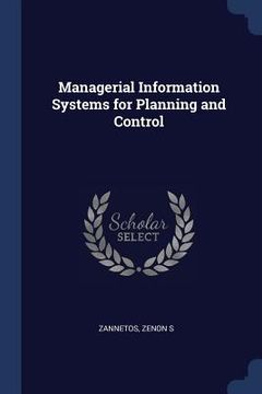 portada Managerial Information Systems for Planning and Control (en Inglés)