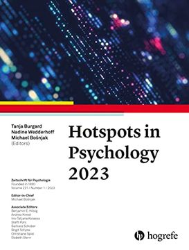 portada Hotspots in Psychology 2023 - in the Series Zeitschrift Fuer Psychologie (Zeitschrift für Psychologie, 231) (en Inglés)