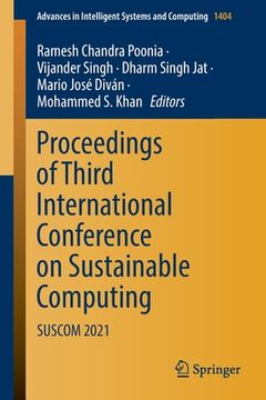 portada Proceedings of Third International Conference on Sustainable Computing: Suscom 2021