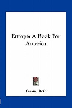 portada europe: a book for america (in English)