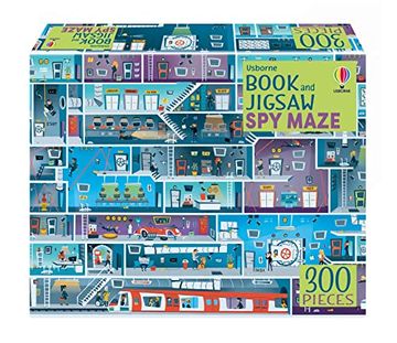 portada Usborne Book and Jigsaw: Spy Mazes (en Inglés)