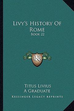 portada livy's history of rome: book 22 (in English)