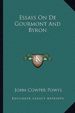 portada essays on de gourmont and byron (en Inglés)