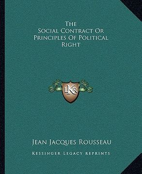 portada the social contract or principles of political right (en Inglés)