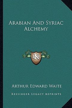 portada arabian and syriac alchemy (en Inglés)