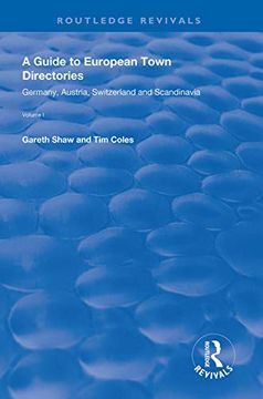 portada A Guide to European Town Directories: Volume One - Germany, Austria, Switzerland and Scandinavia. (en Inglés)