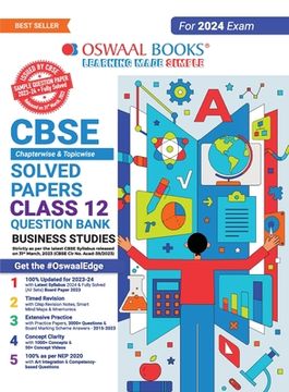 portada Oswaal CBSE Class 12 Business Studies Question Bank 2023-24 Book