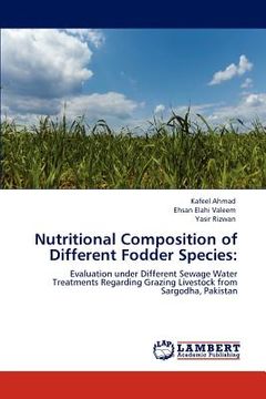 portada nutritional composition of different fodder species (en Inglés)