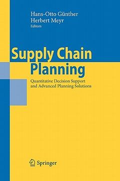 portada supply chain planning: quantitative decision support and advanced planning solutions (en Inglés)