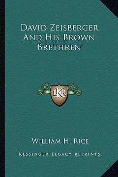 portada david zeisberger and his brown brethren (en Inglés)