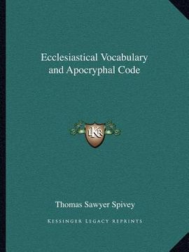 portada ecclesiastical vocabulary and apocryphal code (in English)