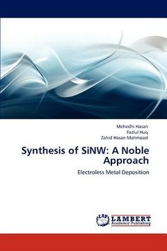 portada synthesis of sinw: a noble approach (en Inglés)