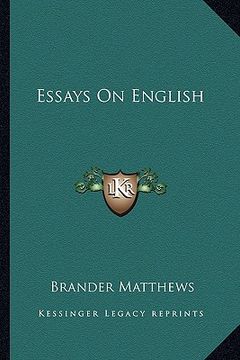 portada essays on english (in English)