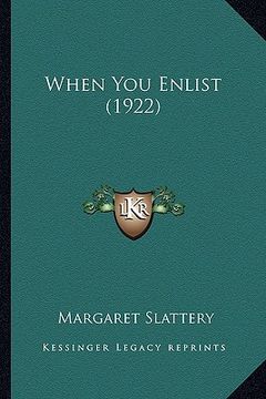 portada when you enlist (1922) (en Inglés)