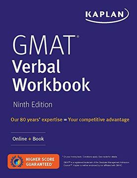 portada Gmat Verbal Workbook: Over 200 Practice Questions + Online (Kaplan Test Prep) (en Inglés)