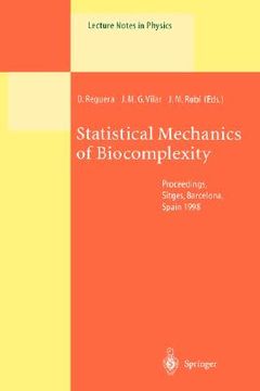 portada statistical mechanics of biocomplexity: proceedings of the xv sitges conference, held at sitges, barcelona, spain, 8-12 june 1998