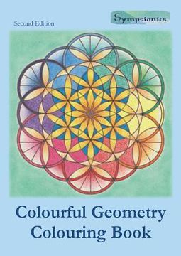portada Colourful Geometry Colouring Book: Relaxing Colouring with Coloured Outlines 