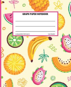 portada Graph Paper Notebook: Quad Ruled Grid Paper Math and Science Composition Notebook 100 Sheets 5 Squares Per Inch (en Inglés)