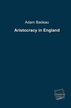 portada Aristocracy in England (in English)