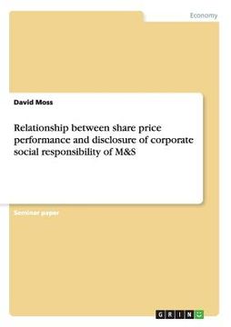 portada Relationship between share price performance and disclosure of corporate social responsibility of M&S (in English)