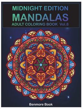 portada Midnight Edition Mandala: Adult Coloring Book 50 Mandala Images Stress Management Coloring Book For Relaxation, Meditation, Happiness and Relief