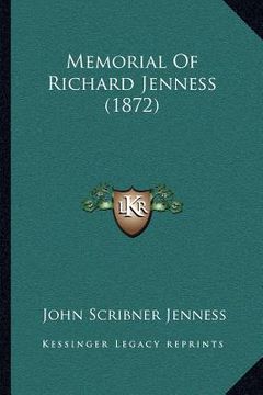 portada memorial of richard jenness (1872) (in English)