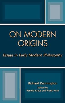 portada on modern origins: essays in early modern philosophy (en Inglés)