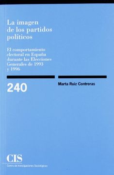 portada La Imagen de los Partidos Políticos: El Comportamiento Electoral en España Durante las Elecciones Generales de 1993 y 1996