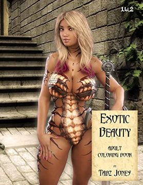 portada Exotic Beauty Adult Coloring Book (in English)