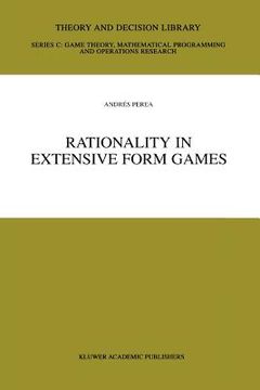 portada rationality in extensive form games (en Inglés)