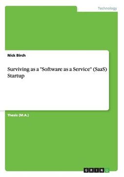 portada Surviving as a Software as a Service (SaaS) Startup (en Inglés)