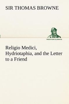 portada religio medici, hydriotaphia, and the letter to a friend (in English)
