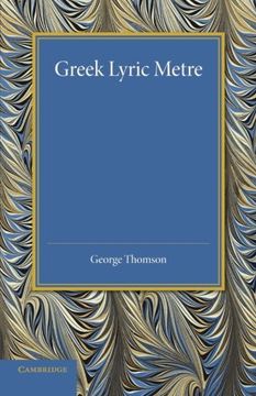 portada Greek Lyric Metre (en Inglés)