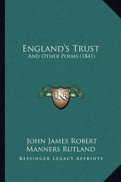 portada england's trust: and other poems (1841) (en Inglés)